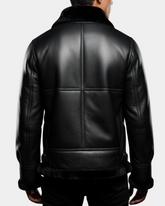 Mens Classic B3 Original Sheepskin Jacket Nova Black